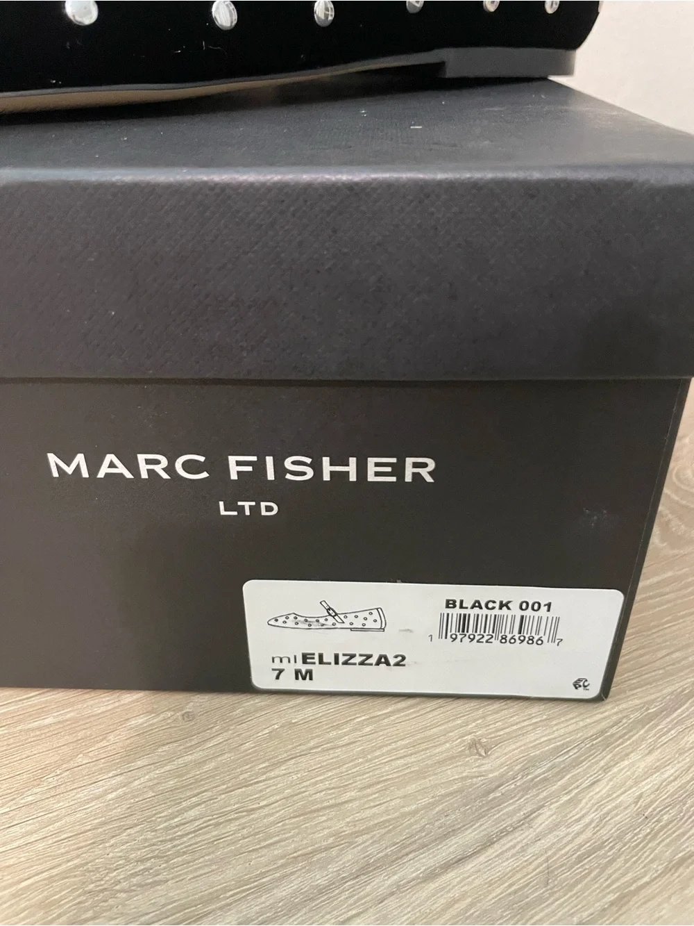 Marc Fisher Elizza2 Black “Embellished” Studded Mary Jane Flats